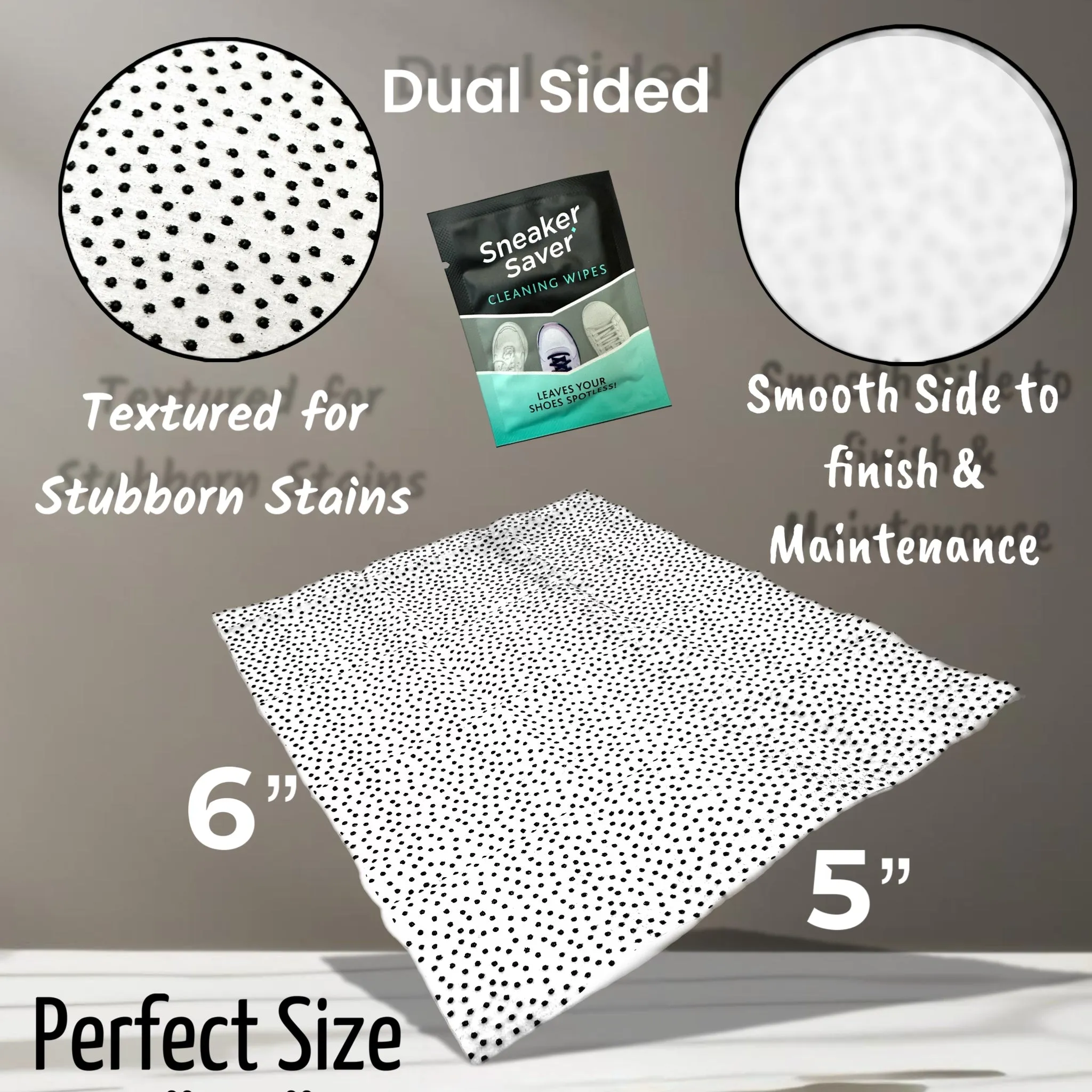 40 Premium Quick On The Go Shoe Cleaning Wipes Dual Textured Individually Wrapped Sneaker Cleaner Wipes Remove Dirt & Stains from Leather Tennis Rubber Canvas Shoes Boots Travel TSA Approved