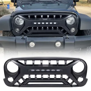 AMERICAN MODIFIED Armor Grille for 2007 to 2018 Jeep Wrangler JK, Matte Black
