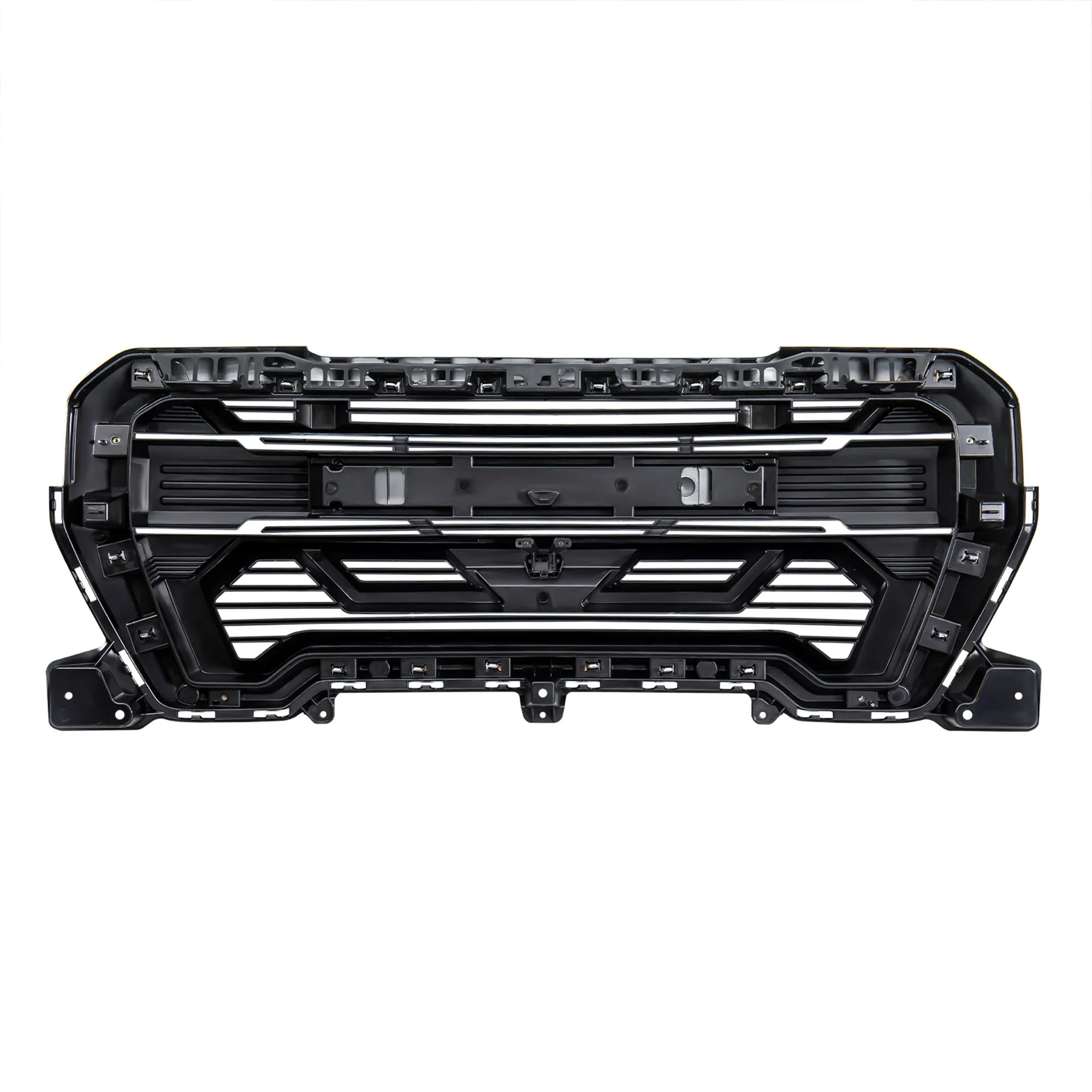 AMERICAN MODIFIED Grille w/Emblem Base, 2019-2021 GMC Sierra 1500, Matte Black