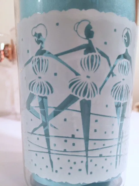 Anchor Hocking Mid-Century "Happy Time" Ballerina 8-Piece Set (Set of 8 Glasses with Original Box)