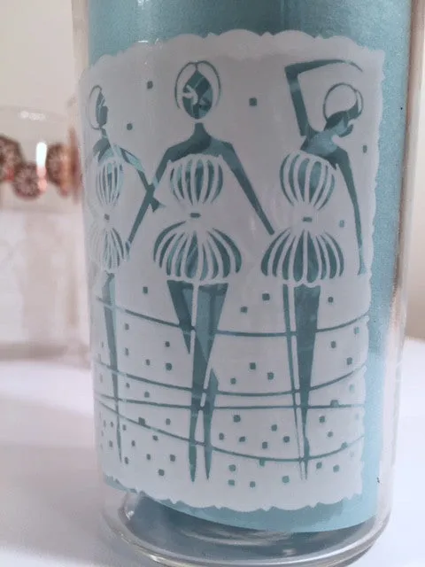 Anchor Hocking Mid-Century "Happy Time" Ballerina 8-Piece Set (Set of 8 Glasses with Original Box)