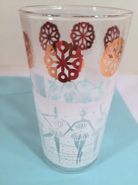 Anchor Hocking Mid-Century "Happy Time" Ballerina 8-Piece Set (Set of 8 Glasses with Original Box)