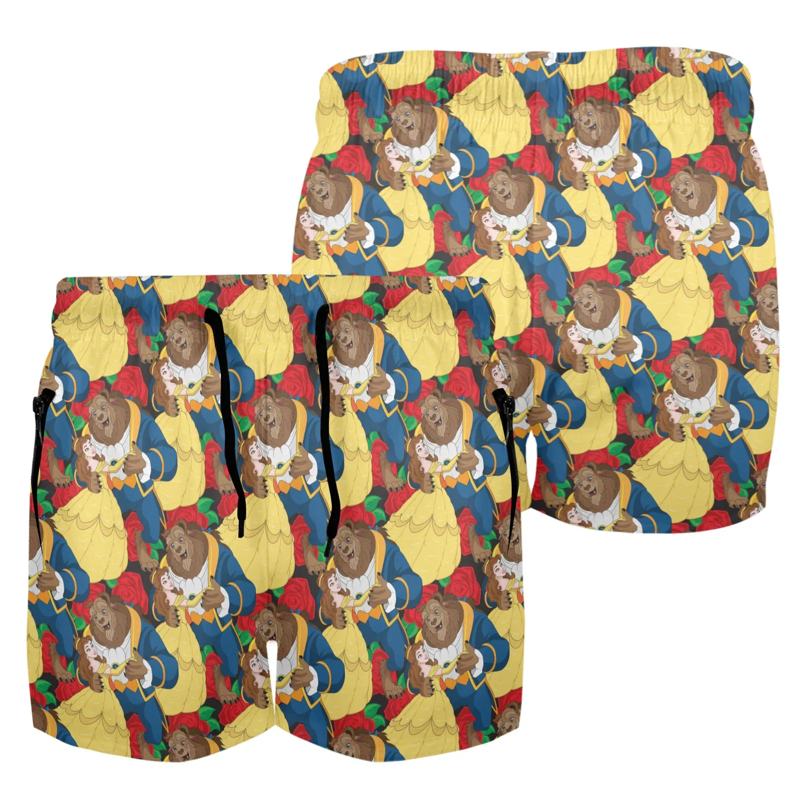 Beauty And The Beast Dancing Beauty Men's Quick Dry Athletic Shorts
