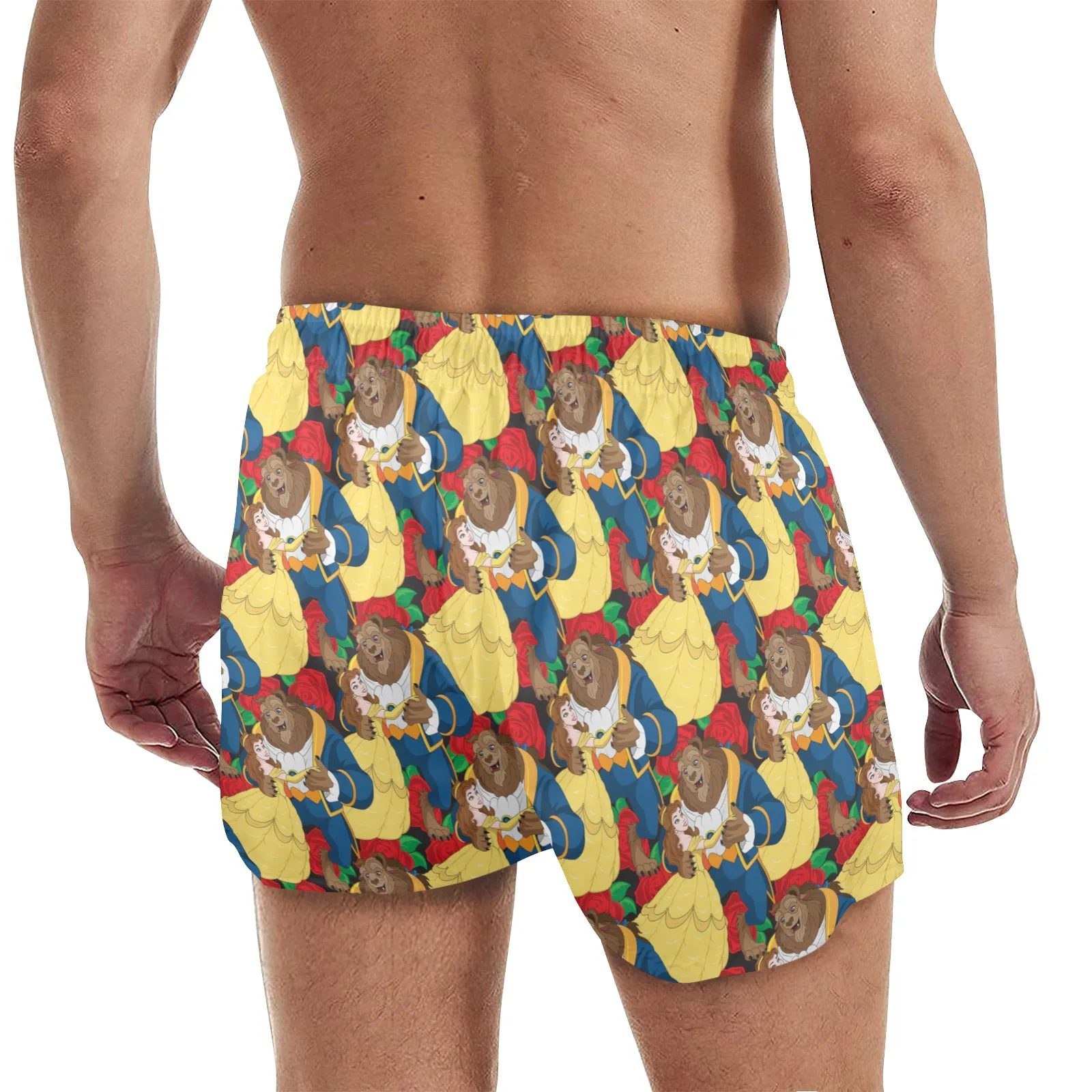 Beauty And The Beast Dancing Beauty Men's Quick Dry Athletic Shorts