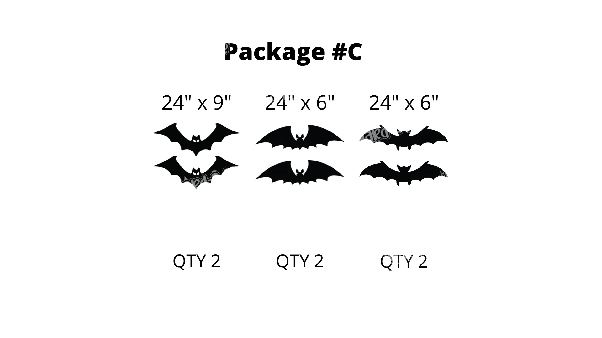 Black Scary Bats for Halloween Yard Decoration (Total 6 / 9 / 12 / 18 pcs) | Yard Sign Outdoor Lawn Decorations | Happy Halloween Series