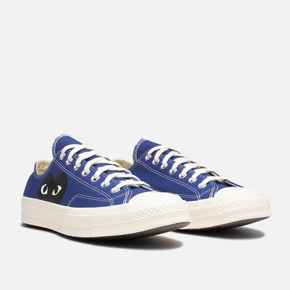 CDG PLAY X CONVERSE CHUCK 70 OX "BLACK HEART" - BLUE QUARTZ