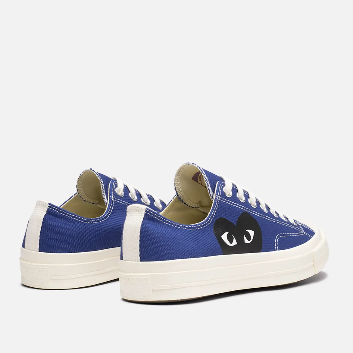 CDG PLAY X CONVERSE CHUCK 70 OX "BLACK HEART" - BLUE QUARTZ