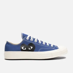 CDG PLAY X CONVERSE CHUCK 70 OX "BLACK HEART" - BLUE QUARTZ