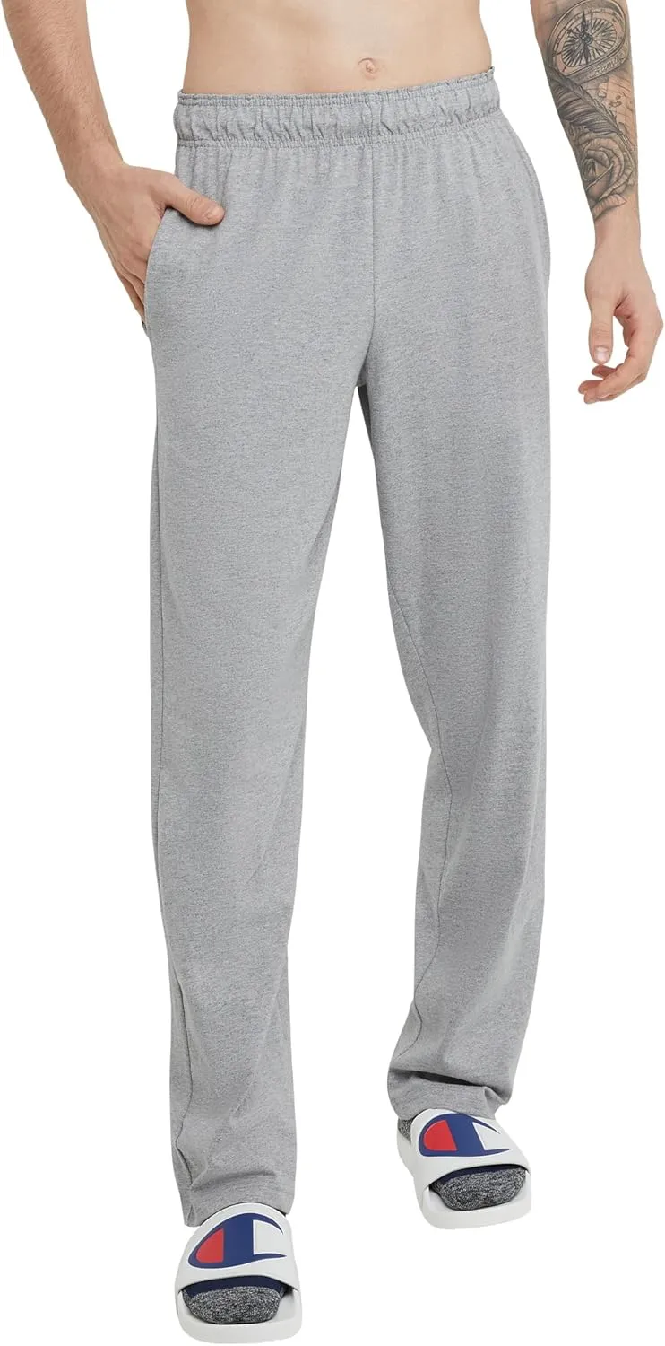 Champion mens Pants, Everyday Cotton, Lightweight Open-hem Lounge Pants for Men (Reg. Or Big & Tall)Track Pants