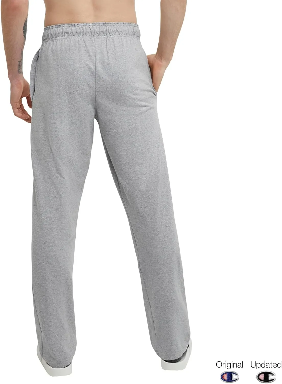 Champion mens Pants, Everyday Cotton, Lightweight Open-hem Lounge Pants for Men (Reg. Or Big & Tall)Track Pants