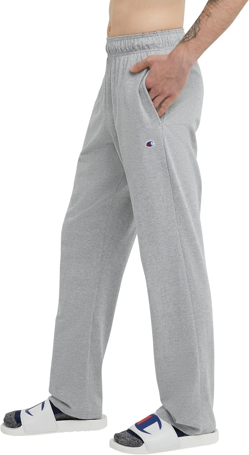 Champion mens Pants, Everyday Cotton, Lightweight Open-hem Lounge Pants for Men (Reg. Or Big & Tall)Track Pants