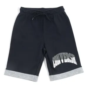 Converse Boy's Black & Grey Asymmetrical Colourblock Short