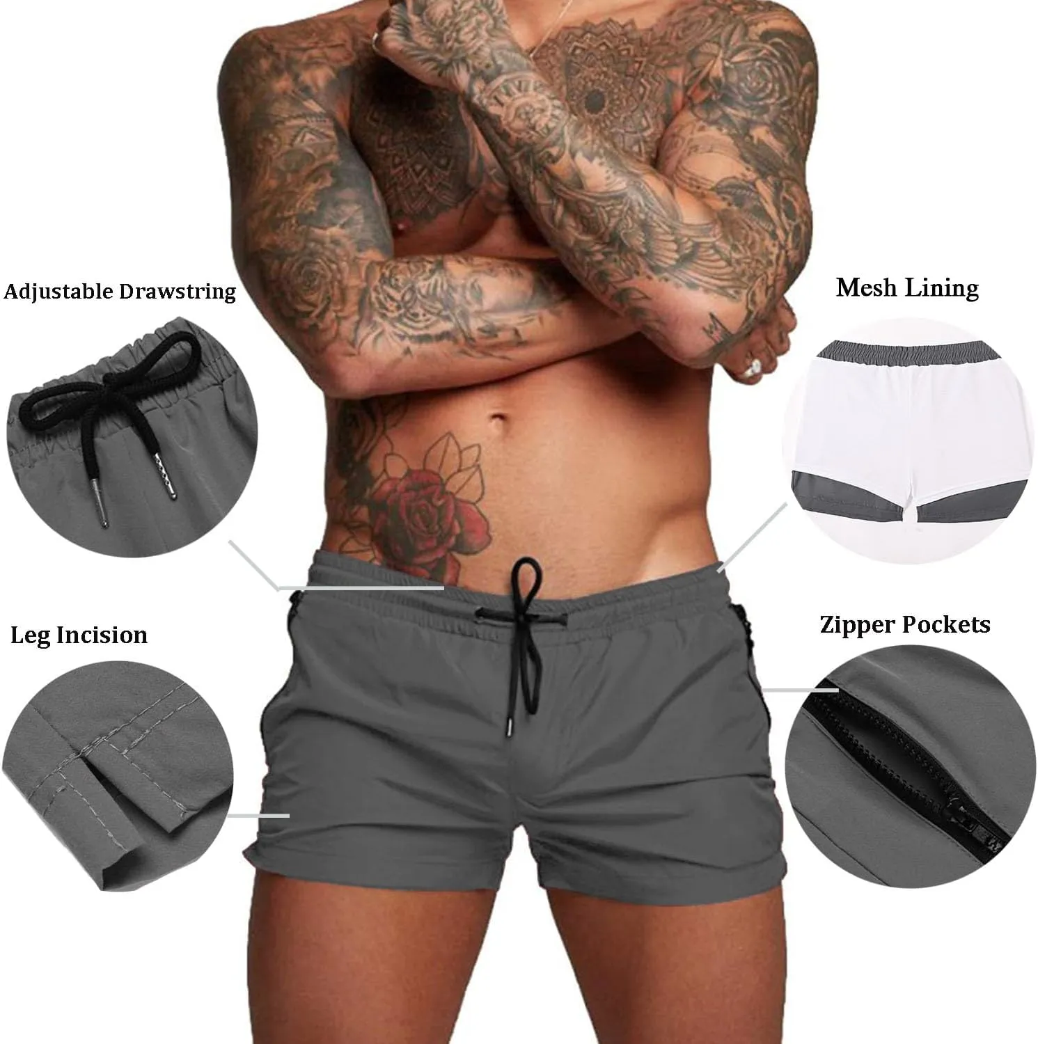 COOFANDY Men's Swim Trunk Swimwear Bathing Suit Swimsuit Board Beach Sport Short S-XXL