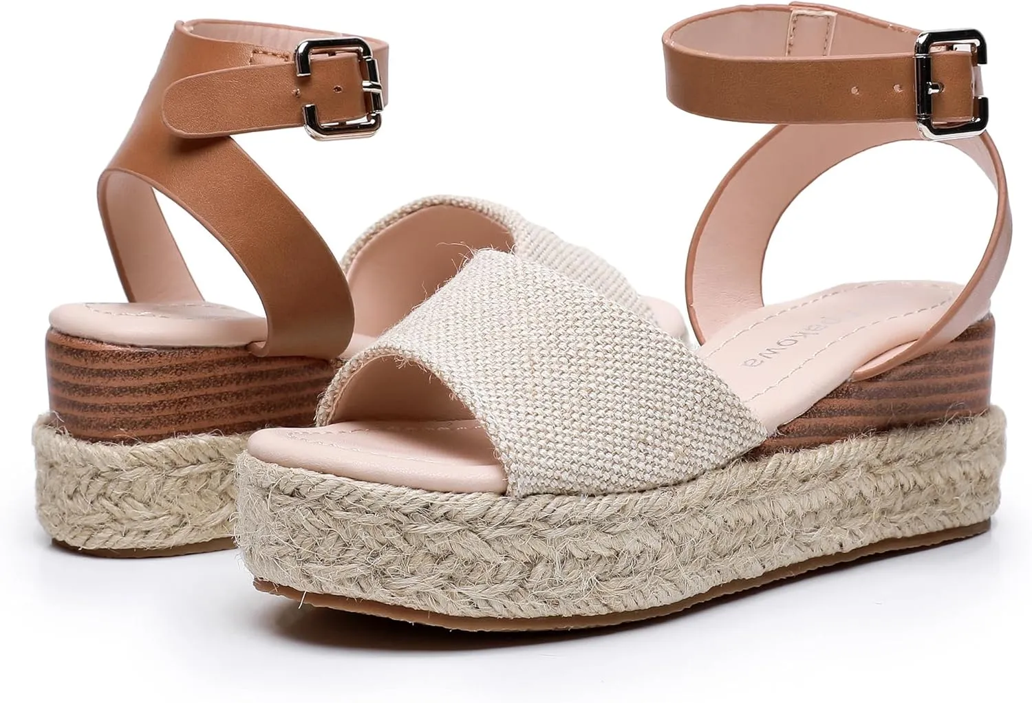 Felabo Girls' Flatform Espadrille Sandals ?C Open-Toe, Adjustable Ankle Strap, Casual Summer Shoes (Little Kid/Big Kid)