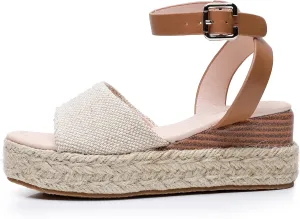 Felabo Girls' Flatform Espadrille Sandals ?C Open-Toe, Adjustable Ankle Strap, Casual Summer Shoes (Little Kid/Big Kid)