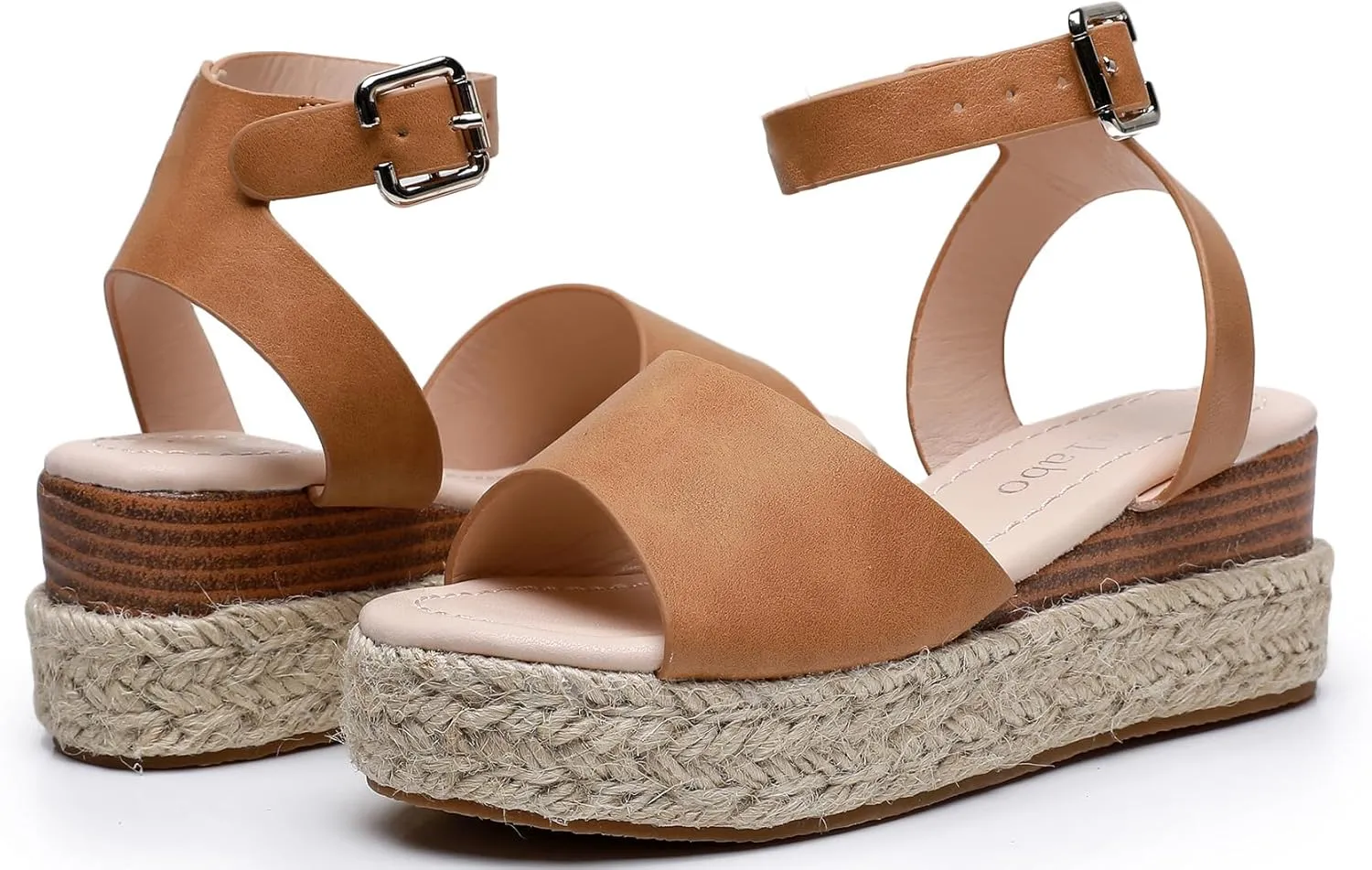 Felabo Girls' Flatform Espadrille Sandals ?C Open-Toe, Adjustable Ankle Strap, Casual Summer Shoes (Little Kid/Big Kid)