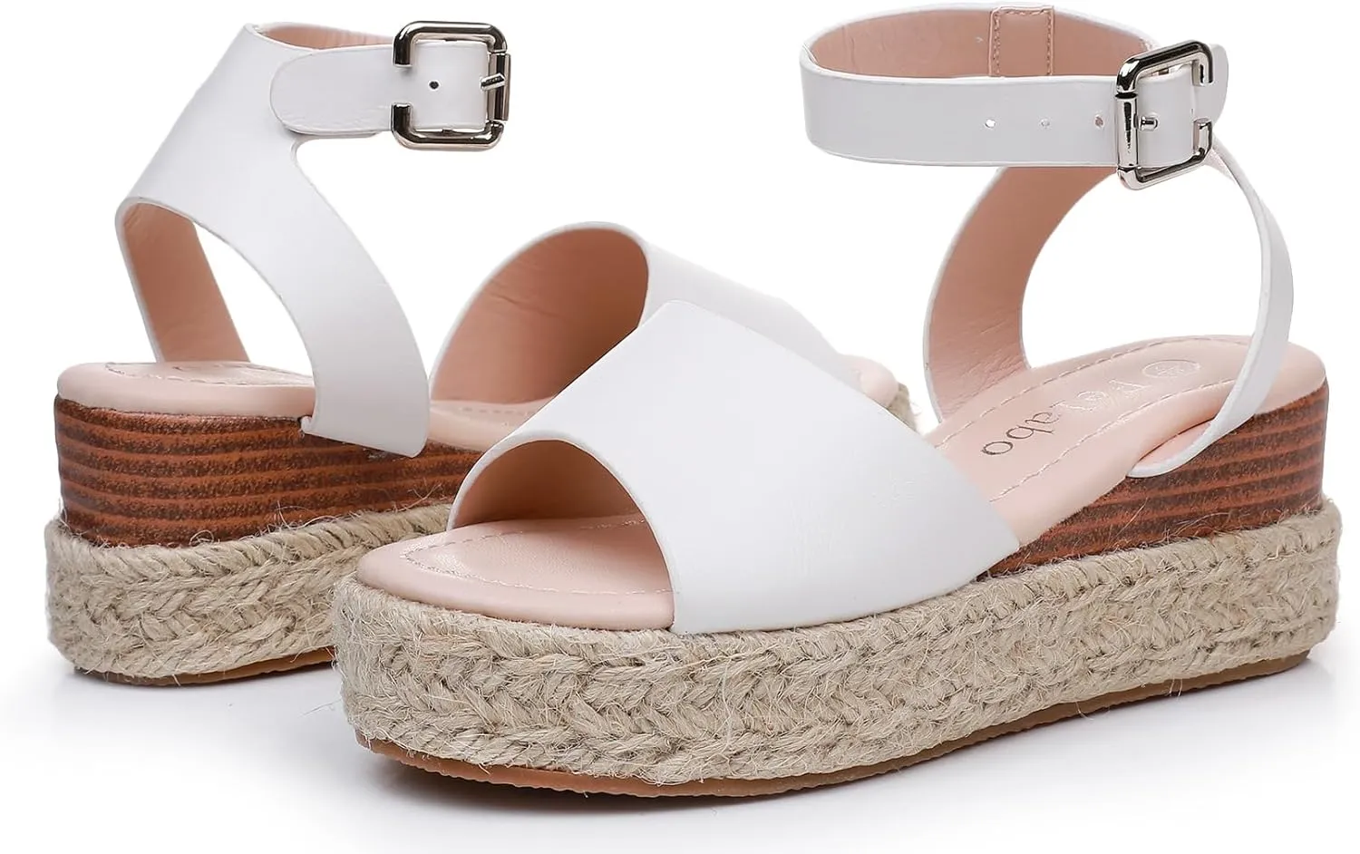 Felabo Girls' Flatform Espadrille Sandals ?C Open-Toe, Adjustable Ankle Strap, Casual Summer Shoes (Little Kid/Big Kid)