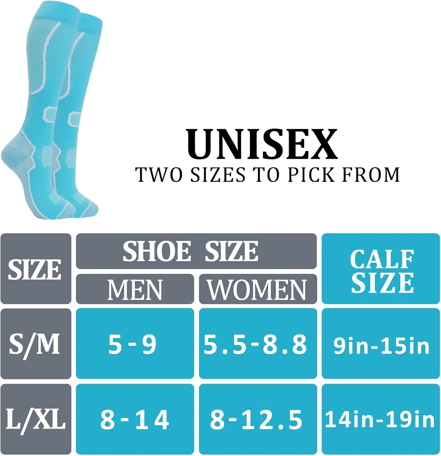 fenglaoda 6 Pairs Compression Socks for Women & Men Knee High Cute Circulation Socks for Nurse Pregnant Travel Athletic