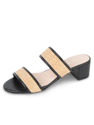 Florence Raffia Block Heeled Sandal