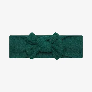 Hunter Green Waffle- Infant Headwrap Posh Peanut
