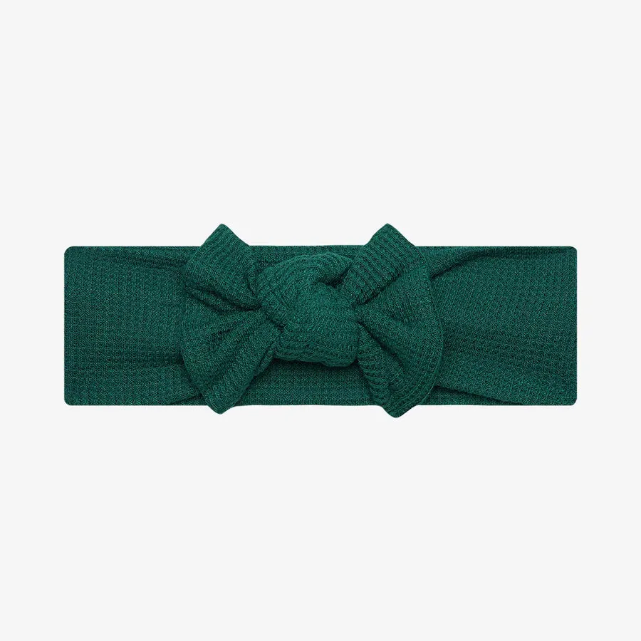 Hunter Green Waffle- Infant Headwrap Posh Peanut