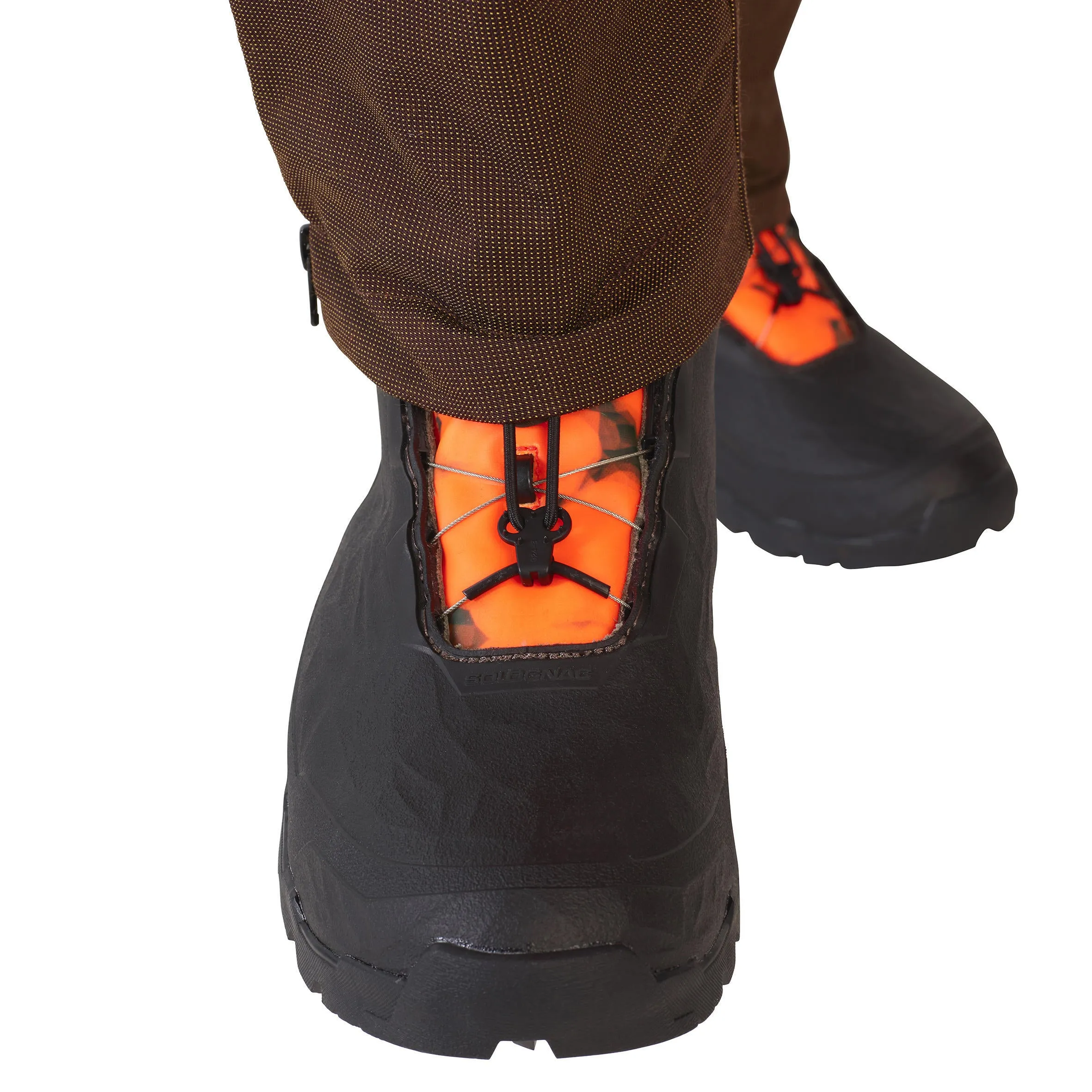 HUNTING RAIN TROUSERS DURABLE SUPERTRACK 900 SOLOGNAC, coffee brown