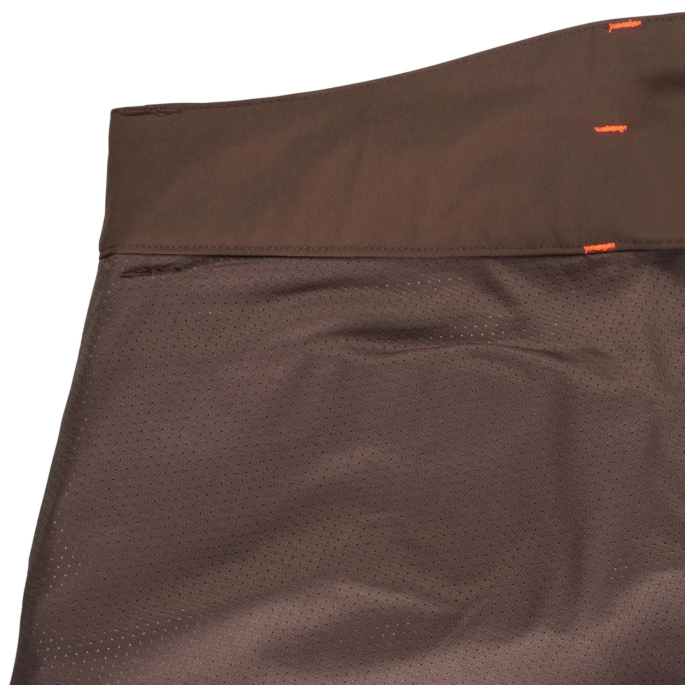HUNTING RAIN TROUSERS DURABLE SUPERTRACK 900 SOLOGNAC, coffee brown