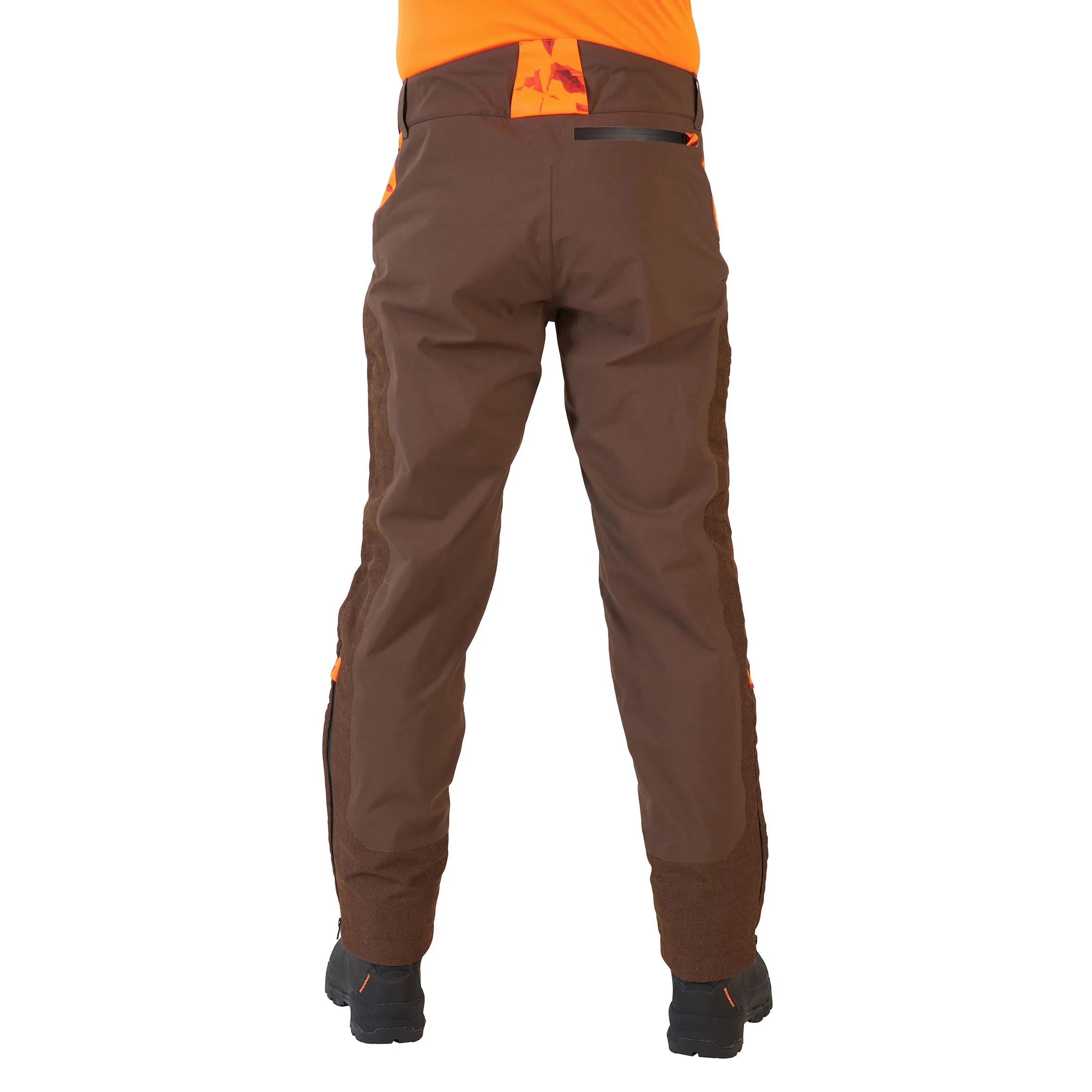 HUNTING RAIN TROUSERS DURABLE SUPERTRACK 900 SOLOGNAC, coffee brown