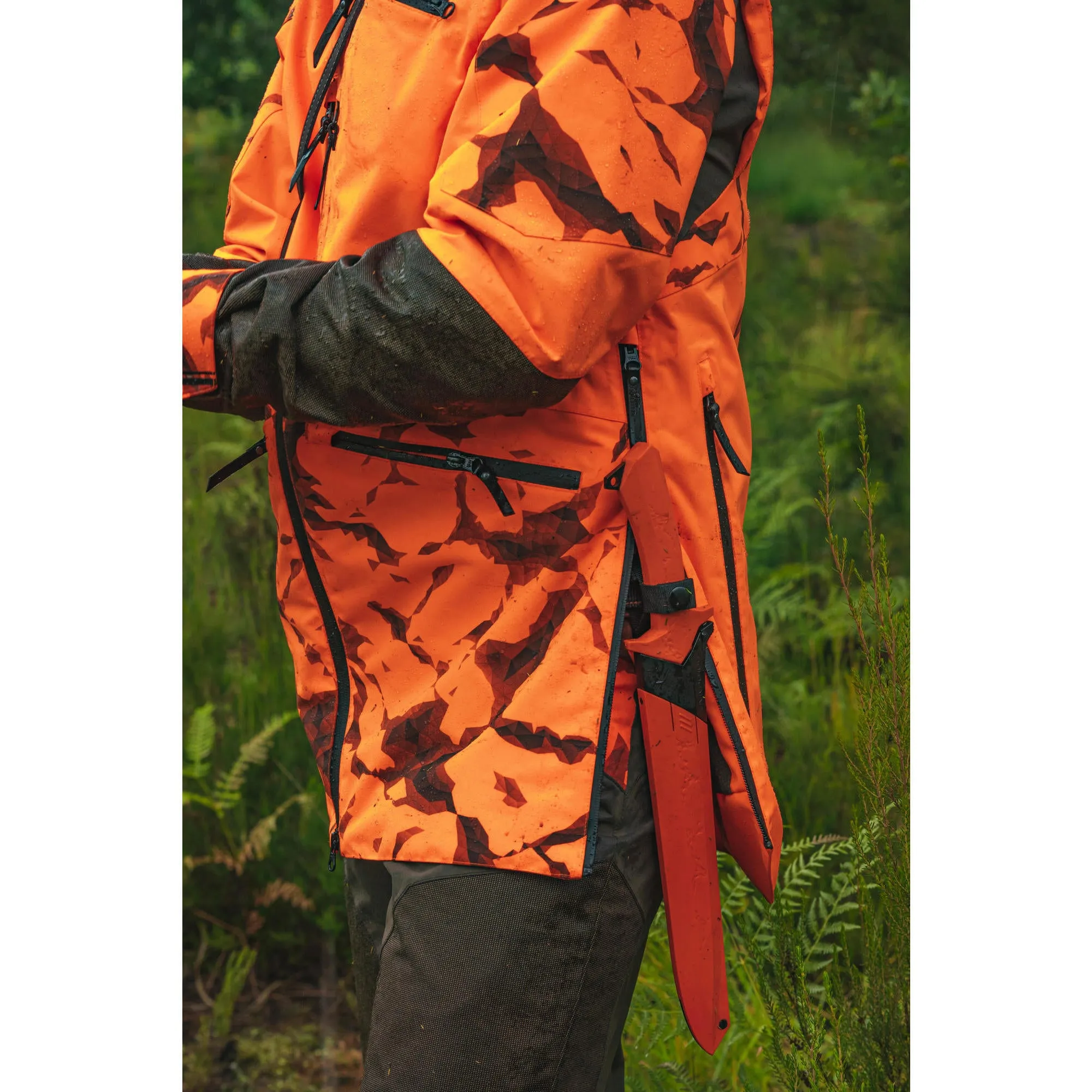 HUNTING RAIN TROUSERS DURABLE SUPERTRACK 900 SOLOGNAC, coffee brown