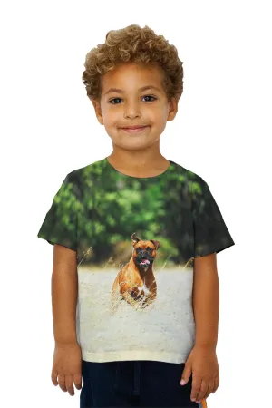 Kids Excited Boxer Sprinting
