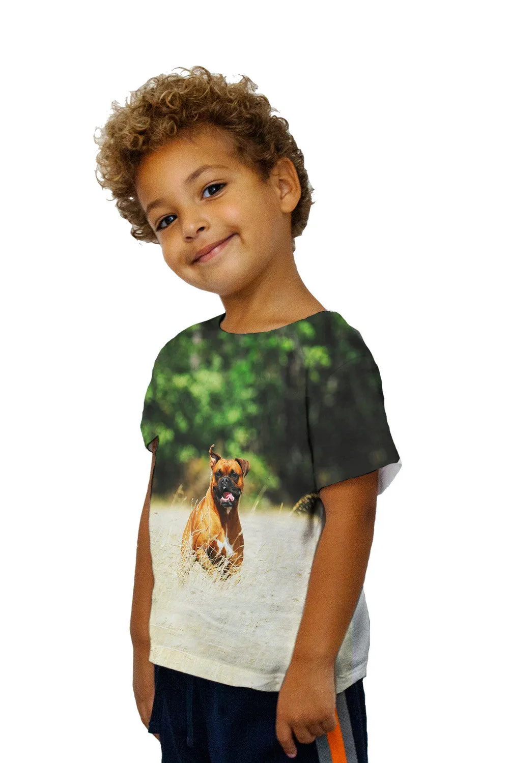Kids Excited Boxer Sprinting