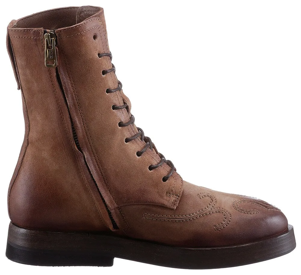 Lace-up ankle boots A.98, brown