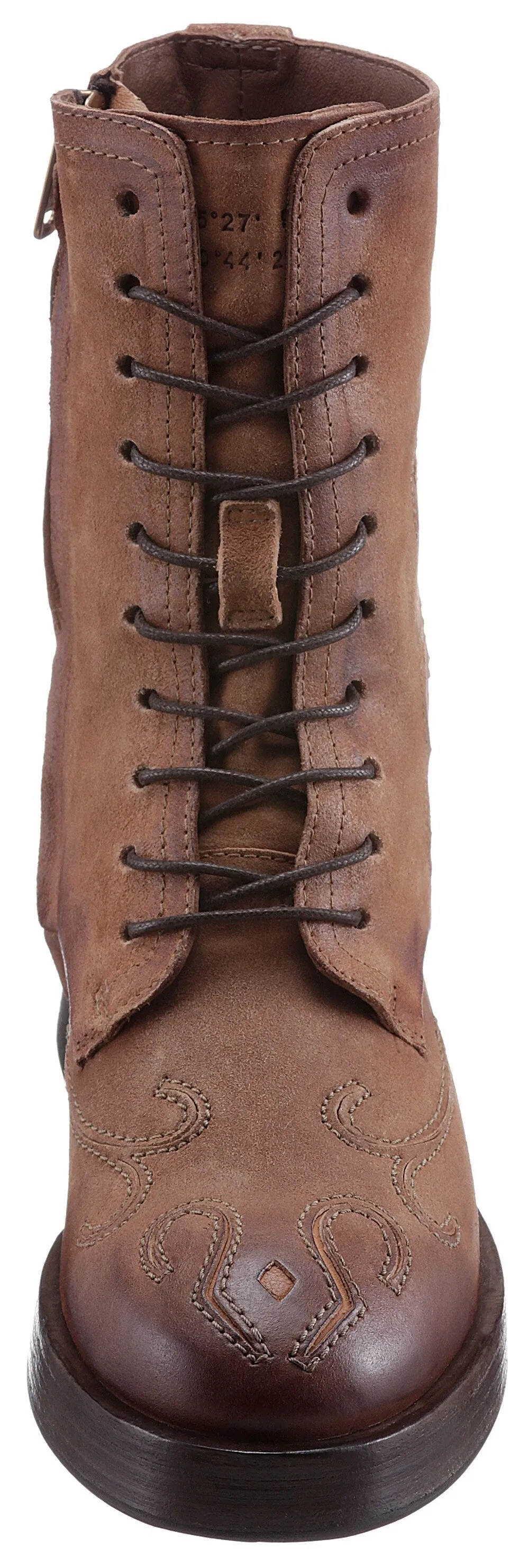 Lace-up ankle boots A.98, brown