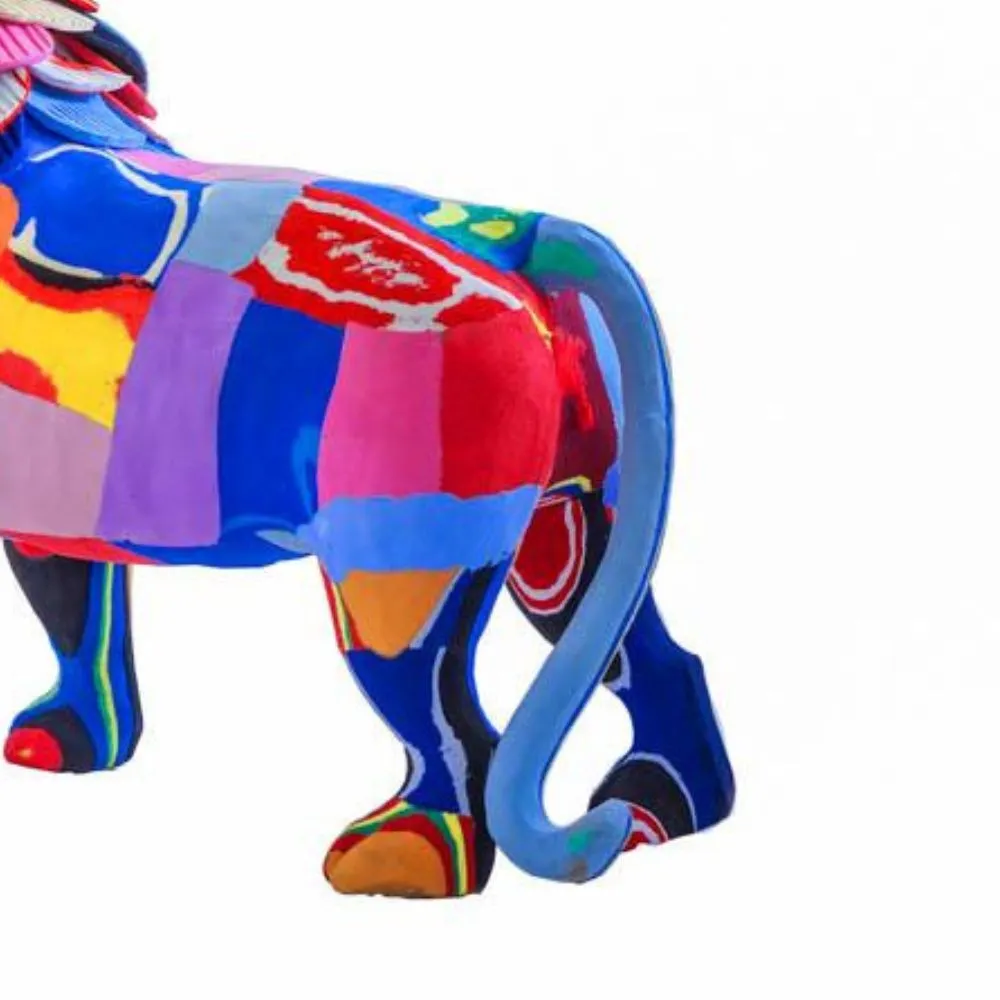 Large Recycled Flip Flop Lion Figurine