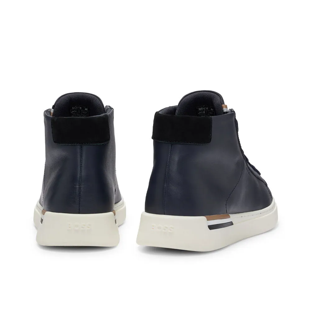 Leather High Top Trainers