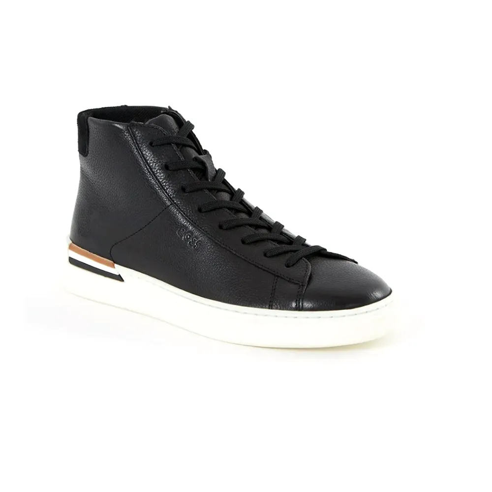 Leather High Top Trainers