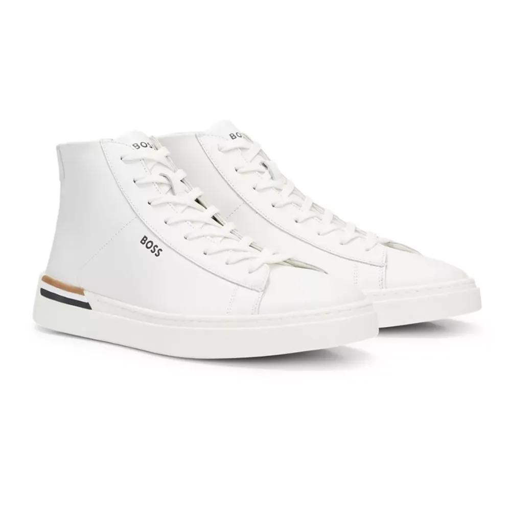 Leather High Top Trainers
