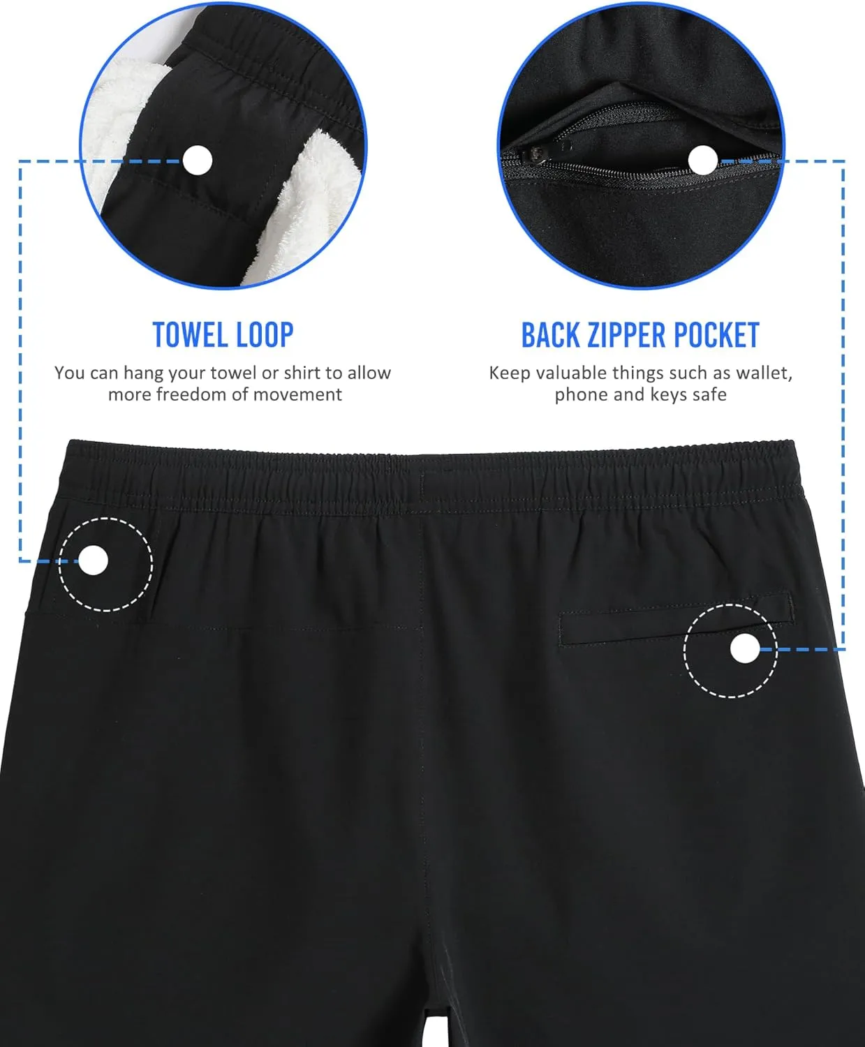 maamgic Mens 5" Gym Running Shorts for Men 2 in 1 Quick Dry Workout Athletic Shorts