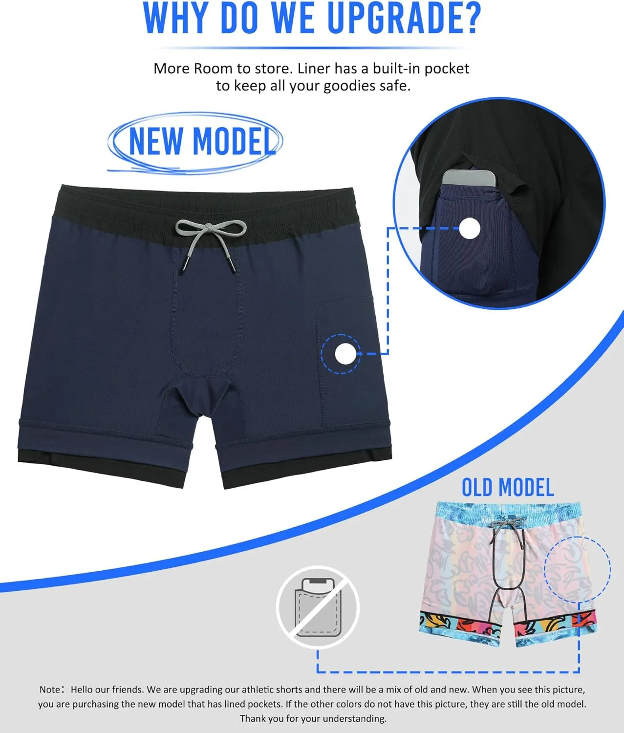 maamgic Mens 5" Gym Running Shorts for Men 2 in 1 Quick Dry Workout Athletic Shorts