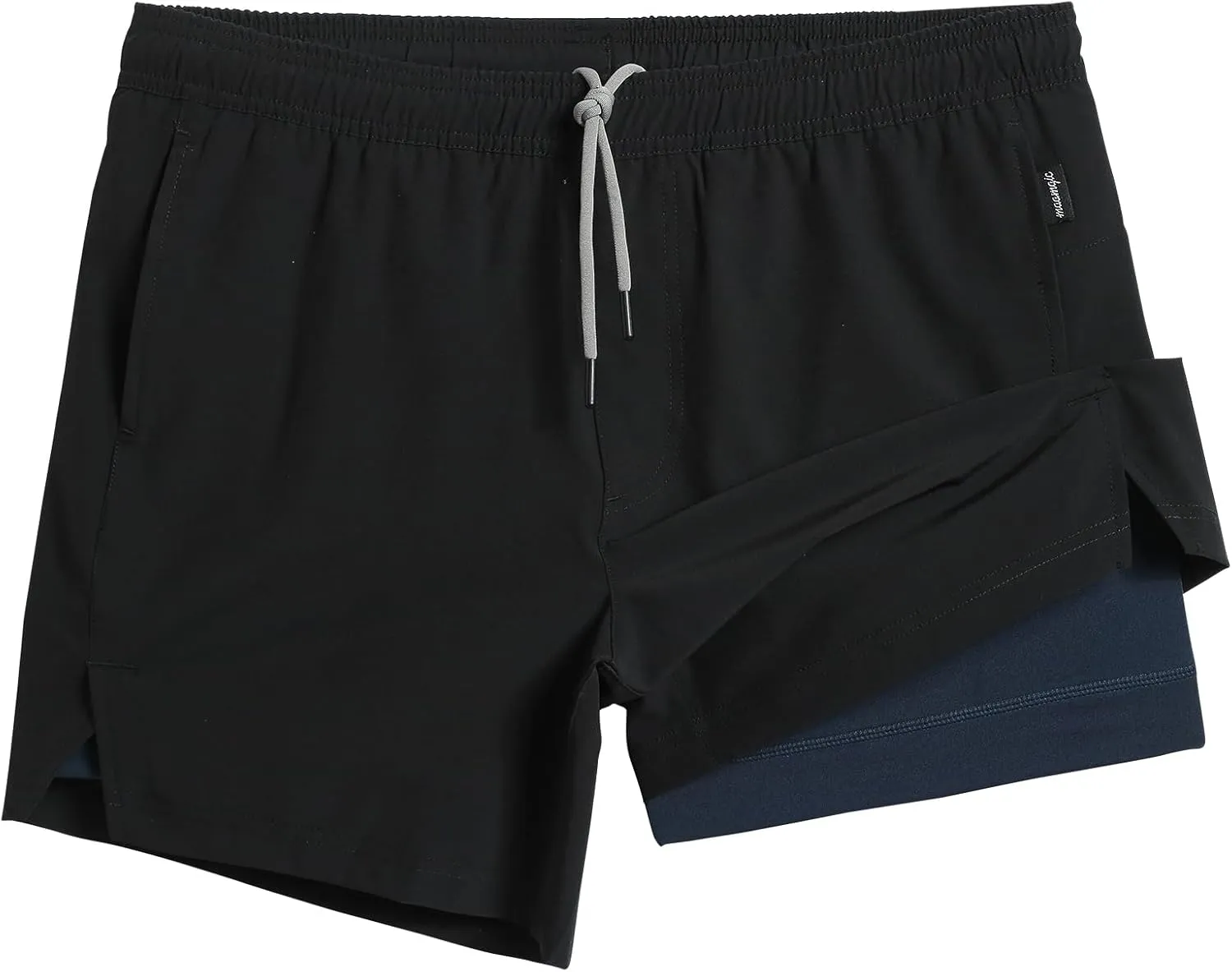 maamgic Mens 5" Gym Running Shorts for Men 2 in 1 Quick Dry Workout Athletic Shorts