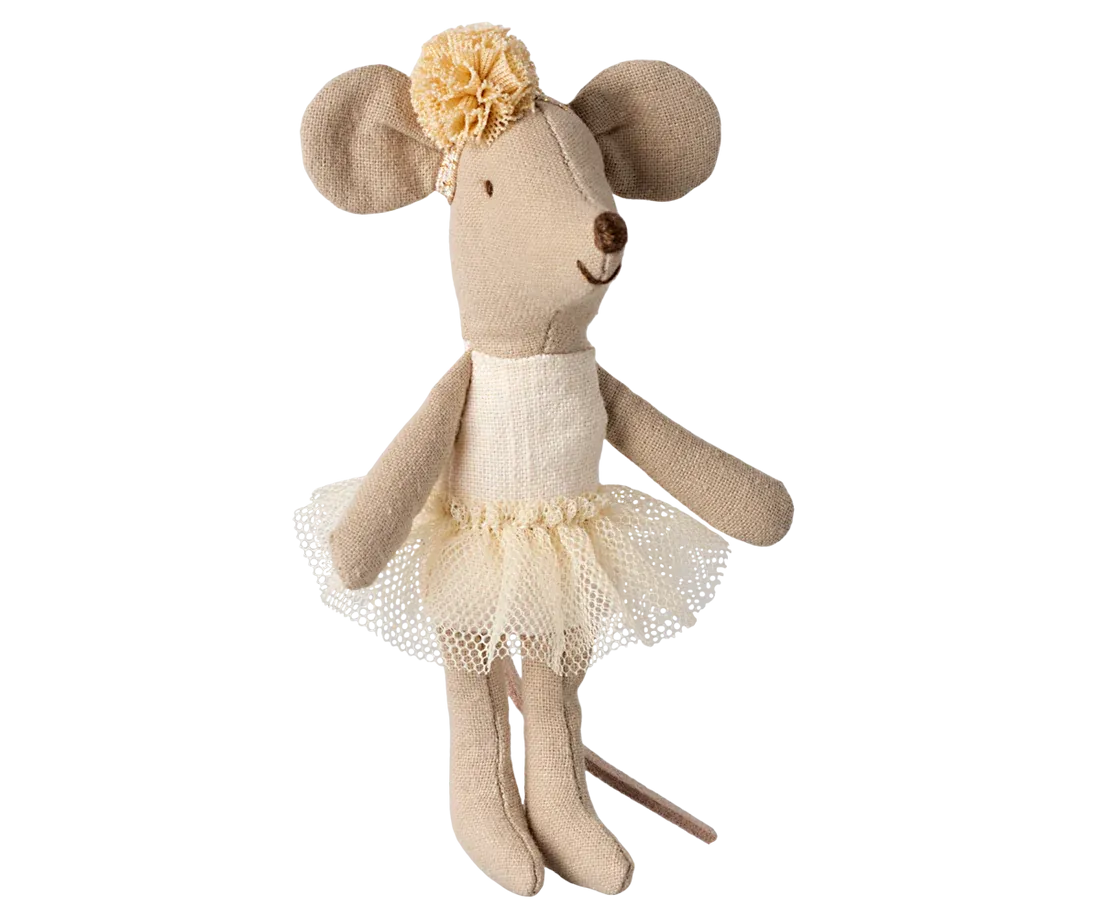 Maileg  Ballerina Mouse, Little Sister - Off White