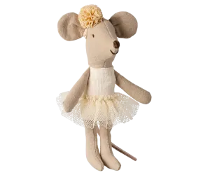 Maileg  Ballerina Mouse, Little Sister - Off White