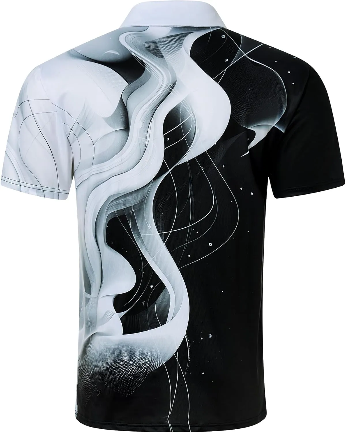 Mens Golf Shirts Short Sleeve Dry Fit Athletic Moisture Wicking Golf Polo Performance Printed Collared Polos