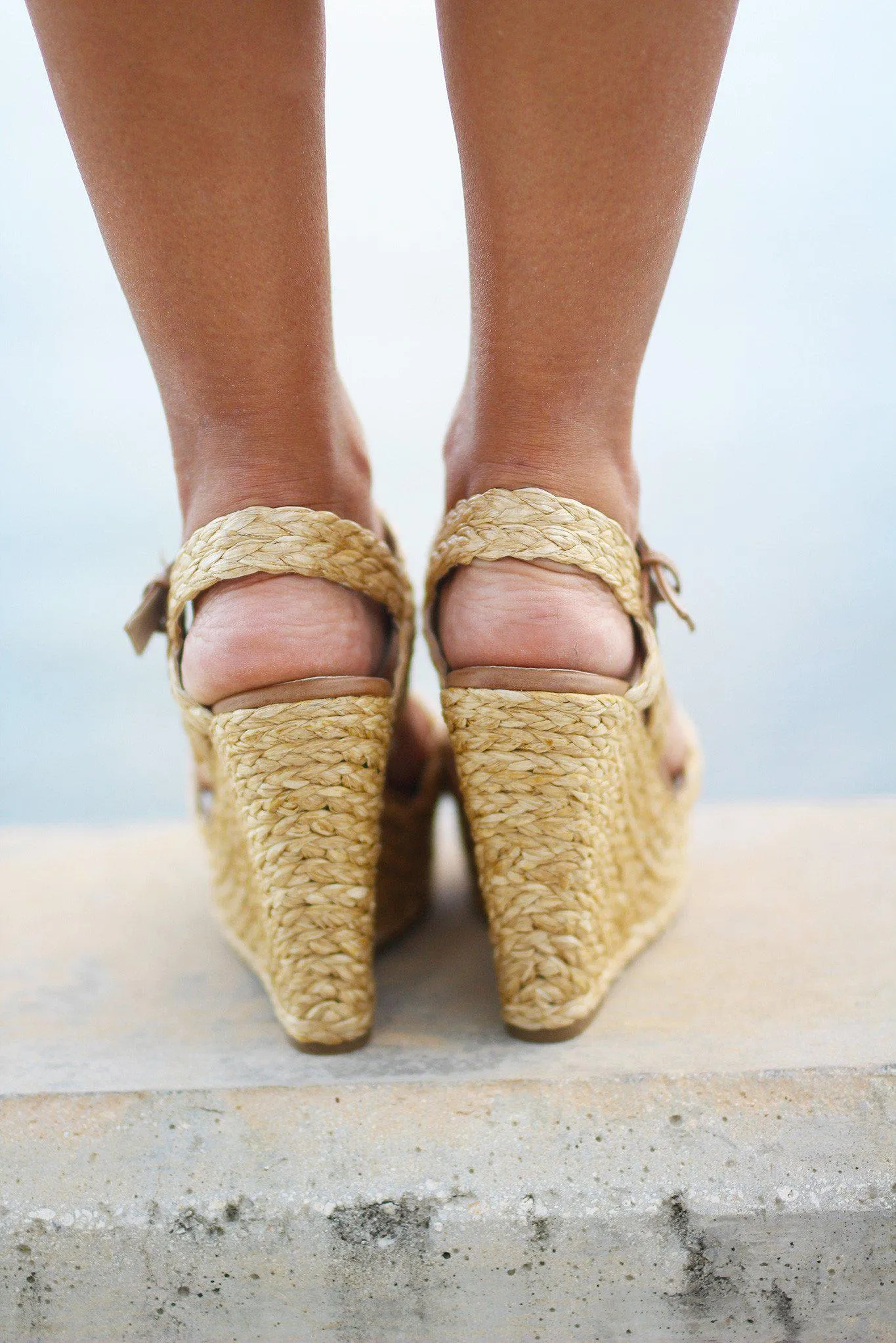 Natural Rafia Wedges
