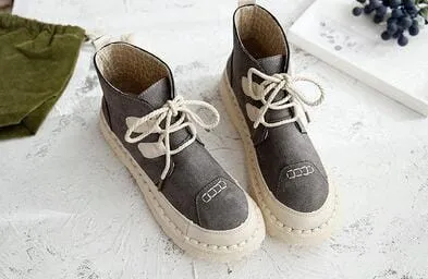 New Lace Up Vintage Ankle Boots