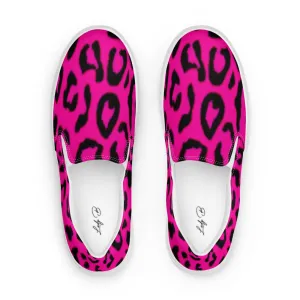 Pink Leopard Slip-Ons