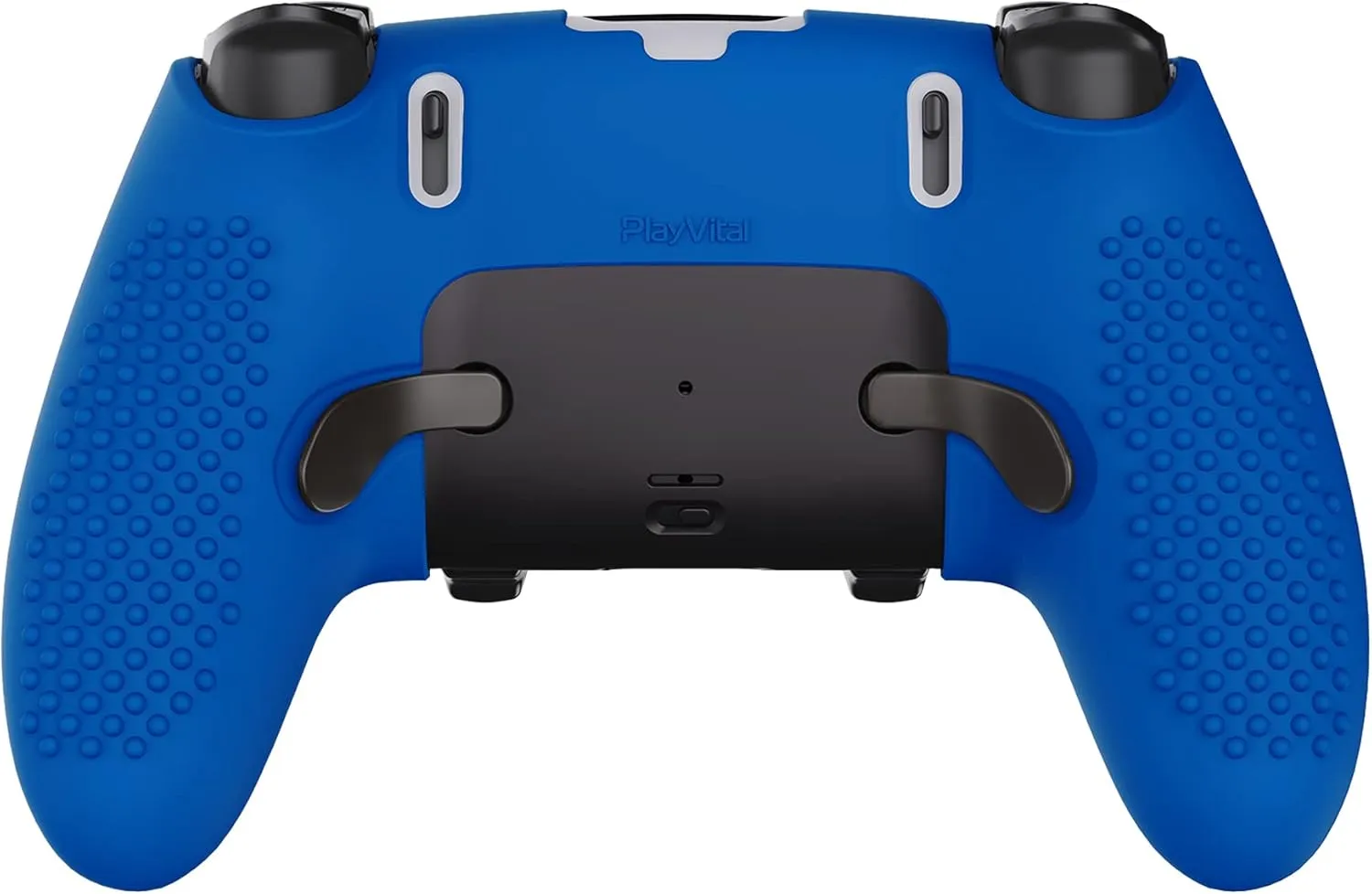 PlayVital 3D Studded Edition Anti-Slip Silicone Cover Case for ps5 Edge Controller, Soft Rubber Protector Skin for ps5 Edge Wireless Controller with 6 Thumb Grip Caps - Blue