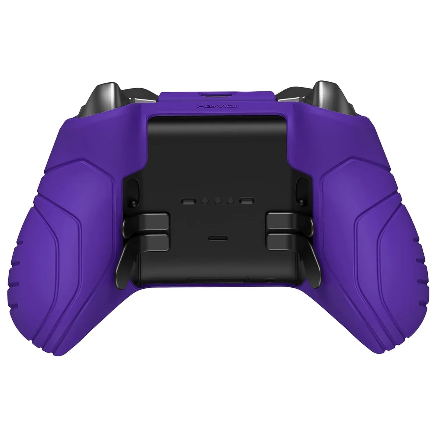 PlayVital Samurai Edition Anti Slip Silicone Case Cover for Xbox Elite Wireless Controller Series 2 Core, Ergonomic Soft Rubber Skin Protector for Xbox Elite Series 2 with Thumb Grip Caps - Purple