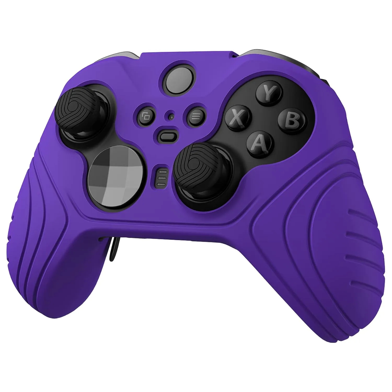 PlayVital Samurai Edition Anti Slip Silicone Case Cover for Xbox Elite Wireless Controller Series 2 Core, Ergonomic Soft Rubber Skin Protector for Xbox Elite Series 2 with Thumb Grip Caps - Purple
