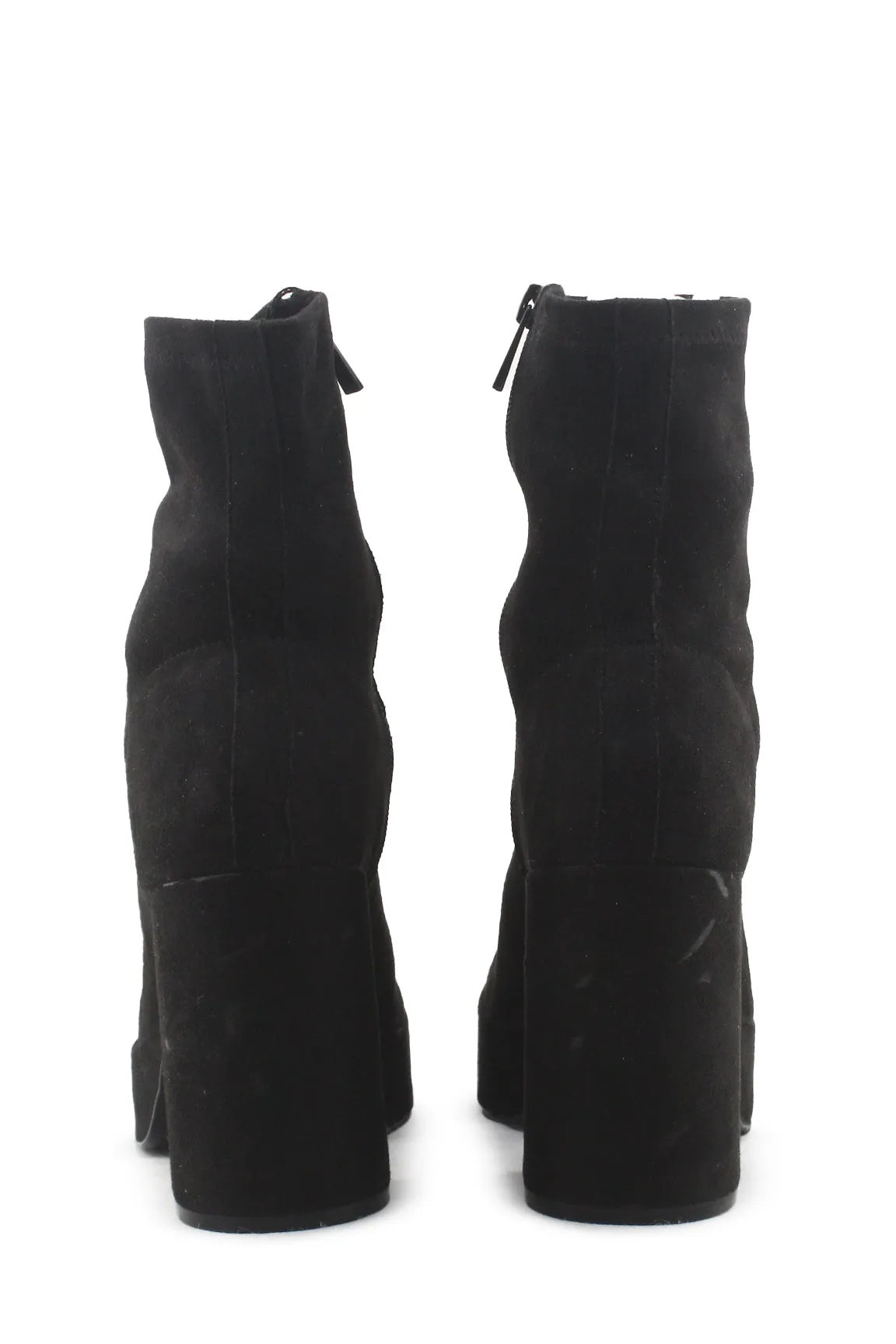 Pull & Bear Zipper Platform Boots | Suede